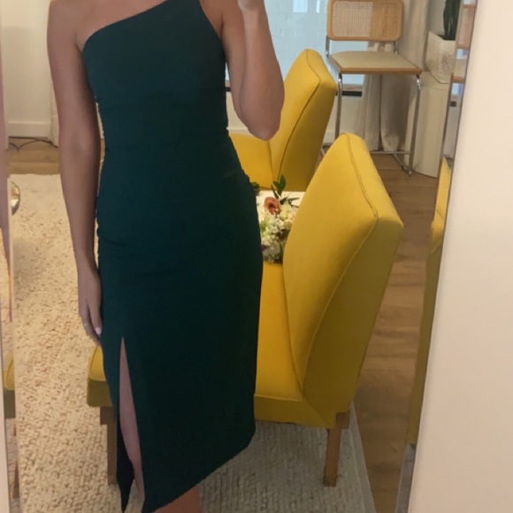 green mid length dress - Picture 3 of 5